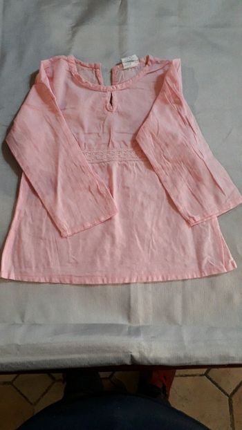 Tunique coton léger rose