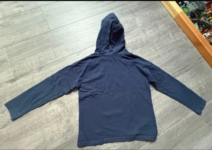 Pull à capuche fin bleu Kiabi garçon 8 ans - photo numéro 4