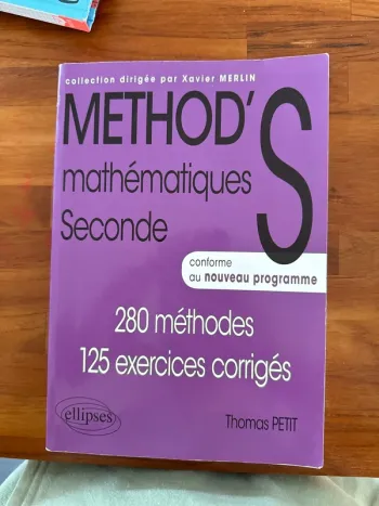 Livre, méthod’s mathématiques, seconde