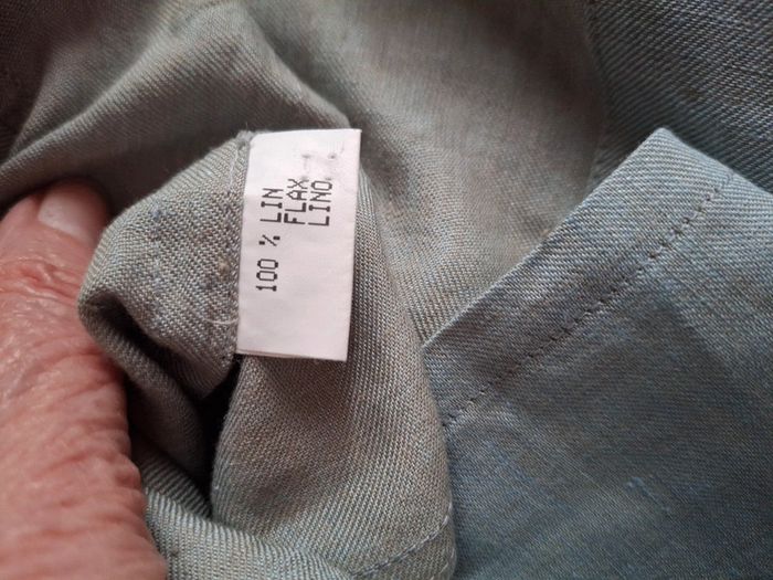 Saharienne "APARA" 100% lin, bleu ciel raffiné taille 40 - photo numéro 13