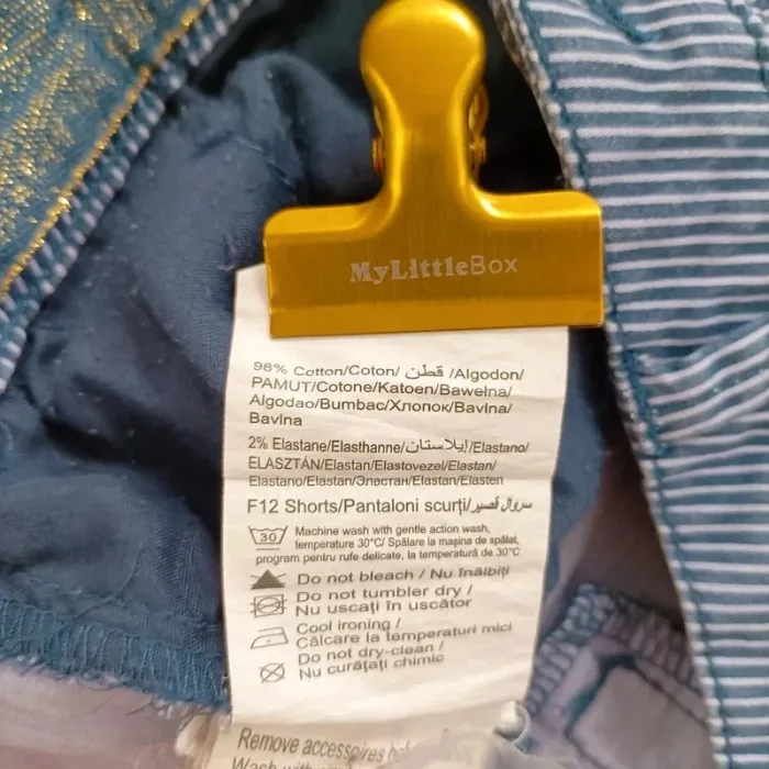 Short rayé bleu et blanc Camaïeu en coton – taille 36, coupe droite estivale A1061 - photo numéro 11