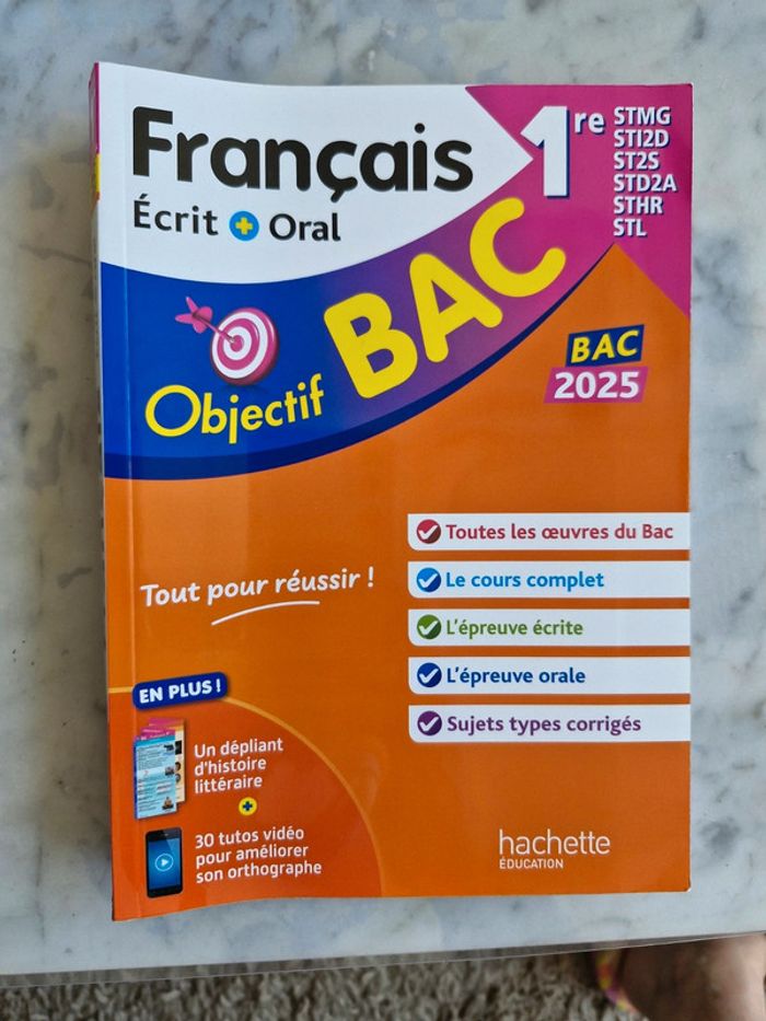 Objectif Bac 1ere STMG  français écrit et oral