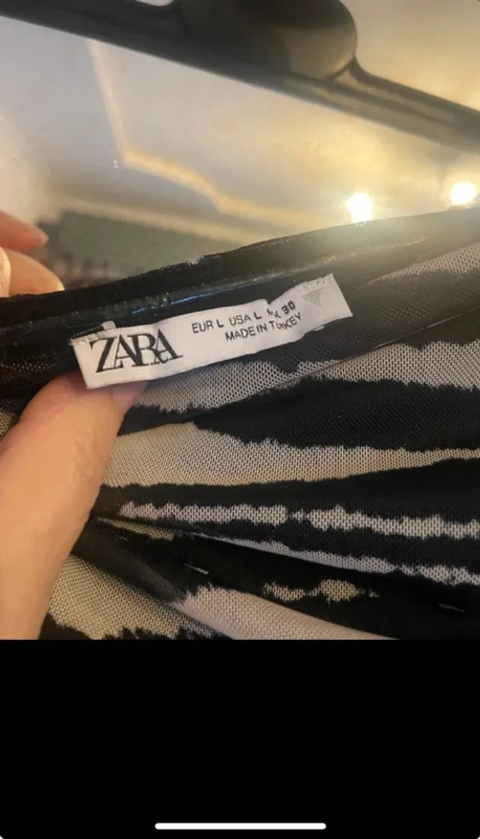 Robe bustier imprimé zèbre Zara taille L - photo numéro 5