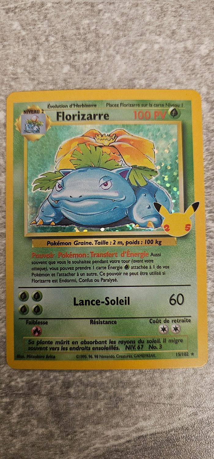 Carte Pokémon Florizarre Célébration 25 ans