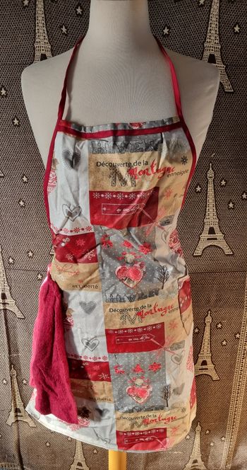 Tablier de cuisine Noël avec essuie mains