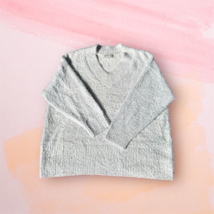 Pull duveteux blanc Stradivarius tout doux  – Taille S - photo numéro 5