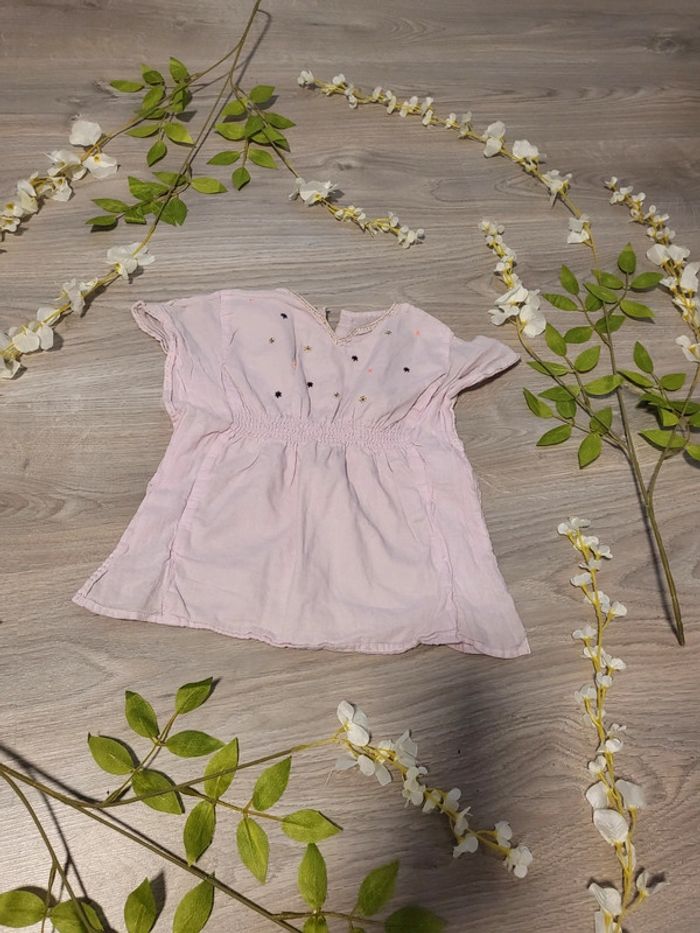Haut rose pâle kiabi 18 mois