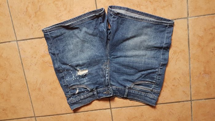 Short troué jeans femme 38 bleu Camaïeu