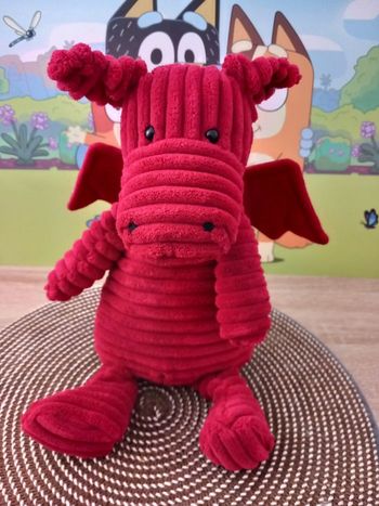 Peluche dragon jellycat cordy velours 32cm 