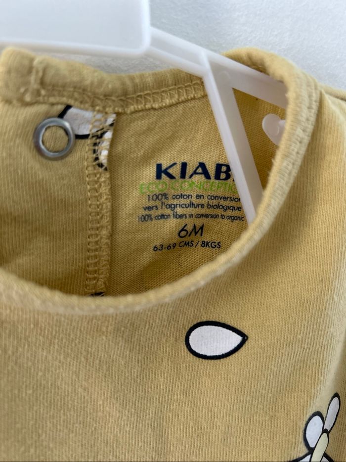 Pyjama marguerites jaune kiabi 6 mois - photo numéro 3