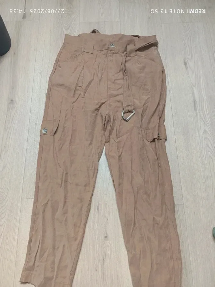 Magnifique pantalon cargo fluide marron taille xxxl Gémo