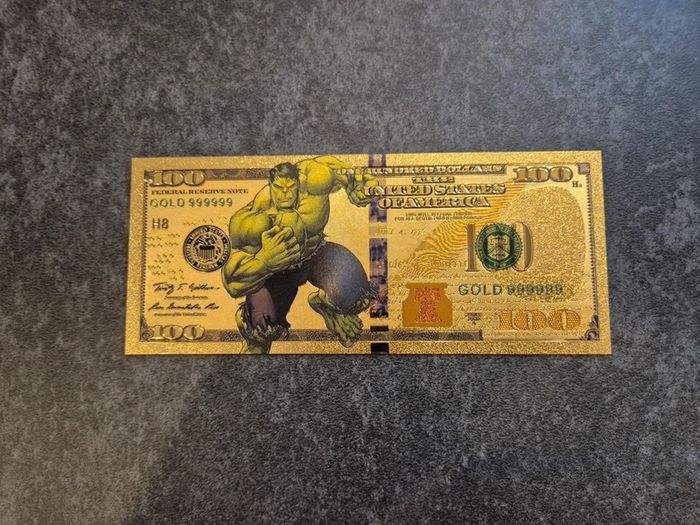 Billet OR à collectionner Hulk Marvel