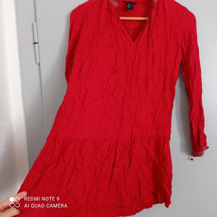 Robe tunique rouge t34 - photo numéro 8