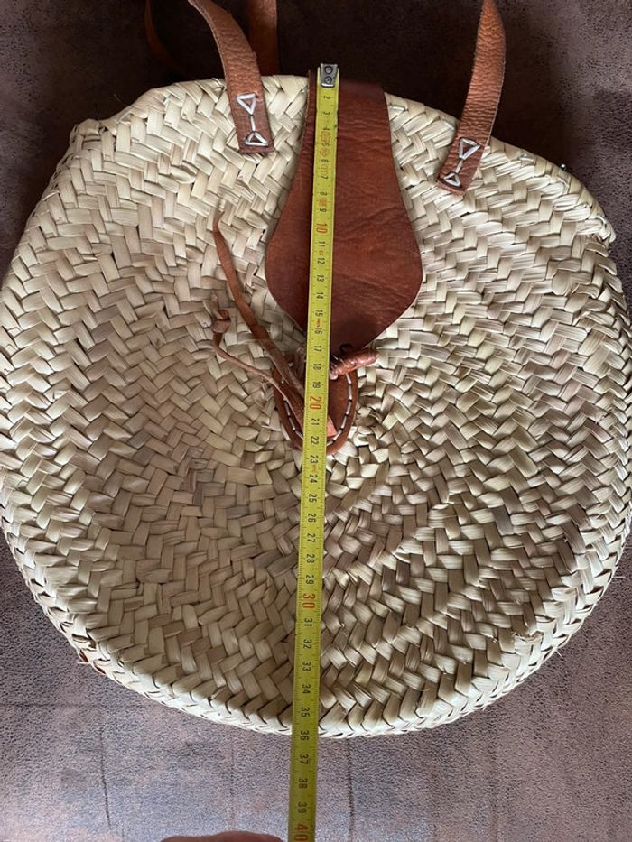 Grand sac à main panier paille - photo numéro 4