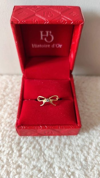 Bague nœud dorée - 17mm