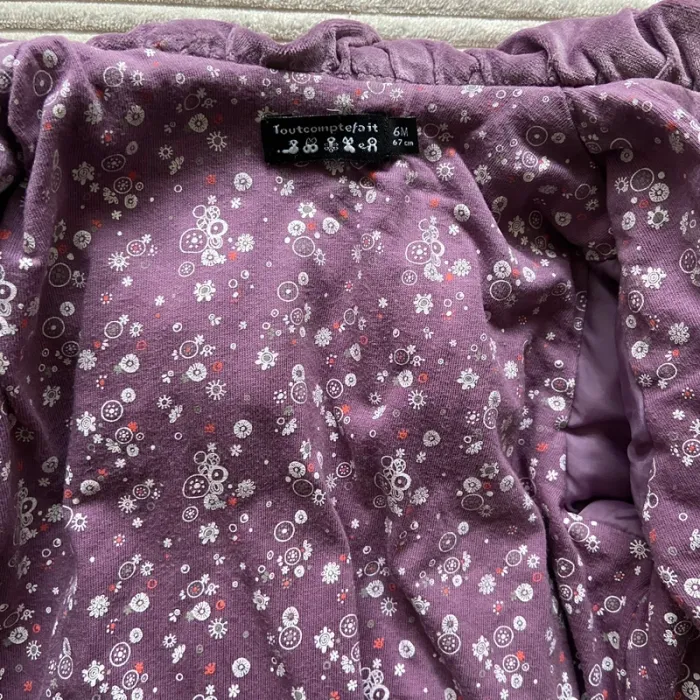 Manteau en velours chaud bébé 6 mois - photo numéro 3
