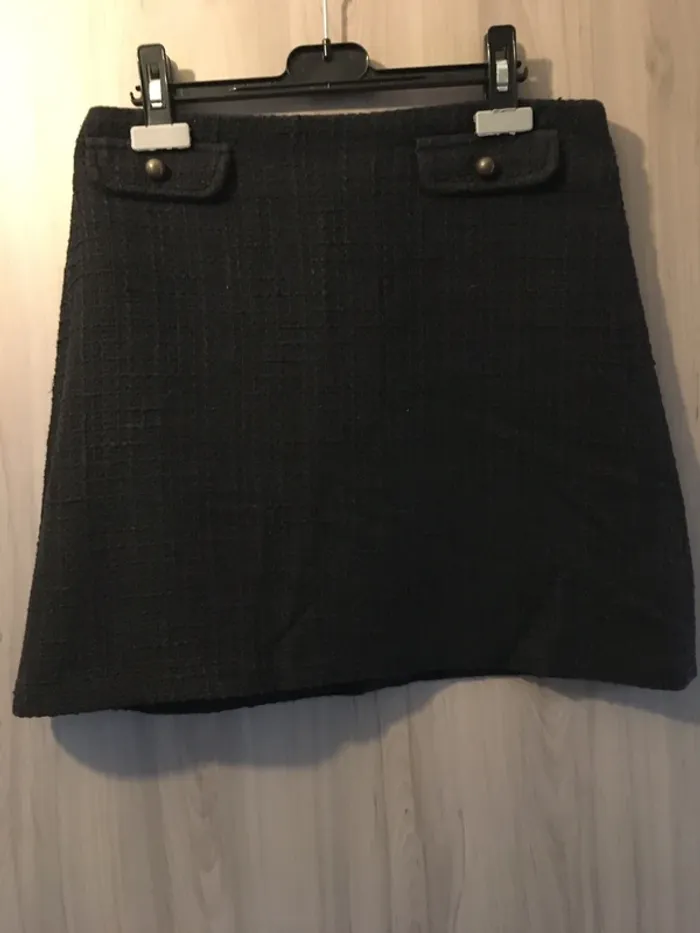 Jupe courte noire camaïeu T.36