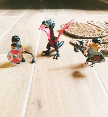 🐉Playmobil lot de figurines chevaliers avec dragon moyen age