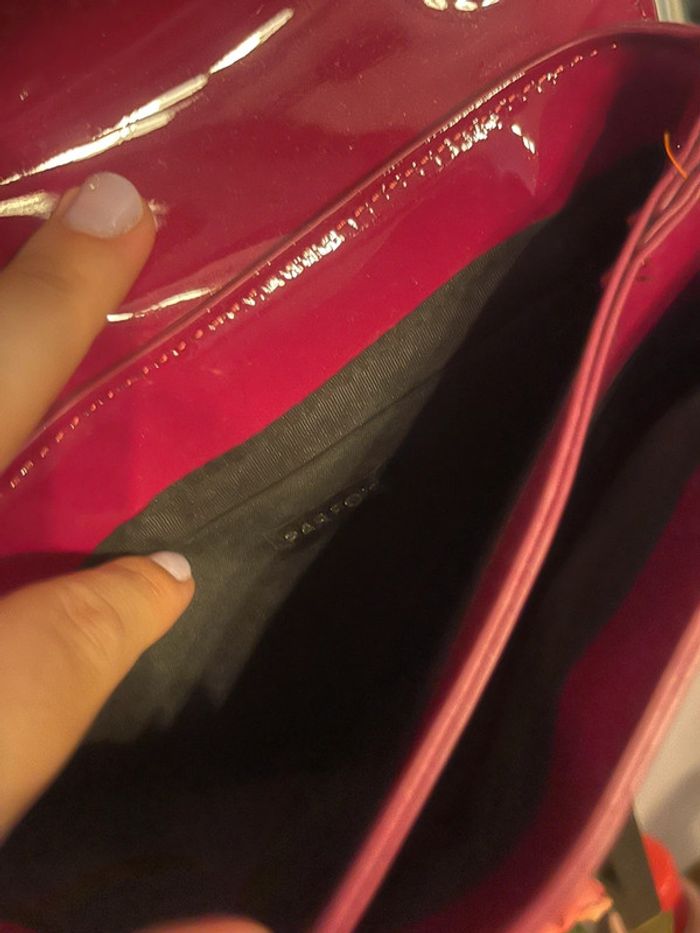 Sac bandoulière / pochette rose vernis parfois - photo numéro 4