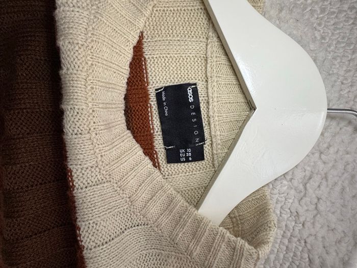 Robe rayée marron et beige - photo numéro 2