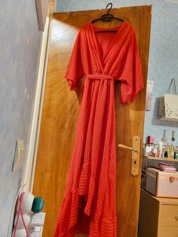 Robe longue rouge