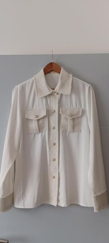 Chemise Blouse blanche à boutons "Capsule" Taille M
