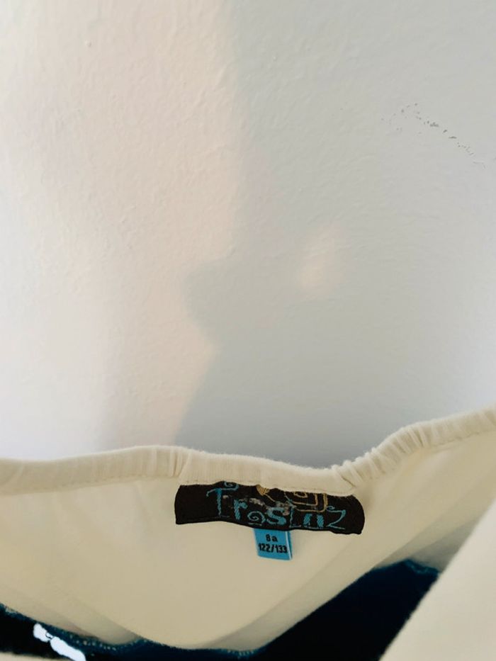 Magnifique robe avec dos nu ivoire et bleue - photo numéro 6