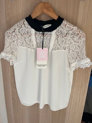 Chemisier blanc et noir Naf Naf taille S neuf 
