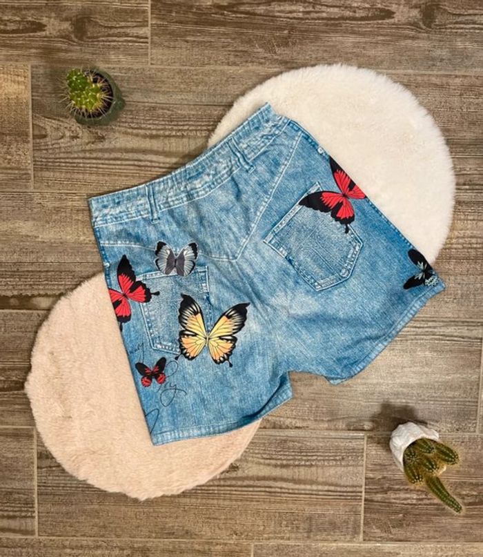 Short imitation jean papillons Emery Rose - photo numéro 2