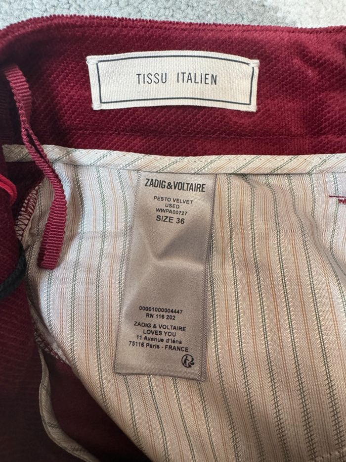 Pantalon à jambes larges neuf Zadig & Voltaire Taille 36 - photo numéro 4