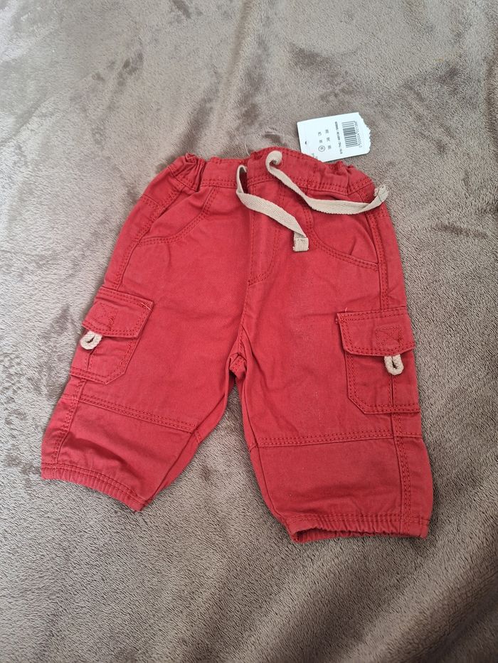 Pantalon garçon rouge 3 mois