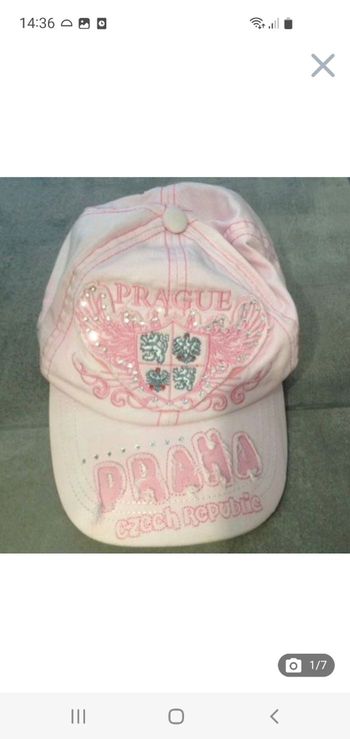 Casquette enfant fille rose T.54