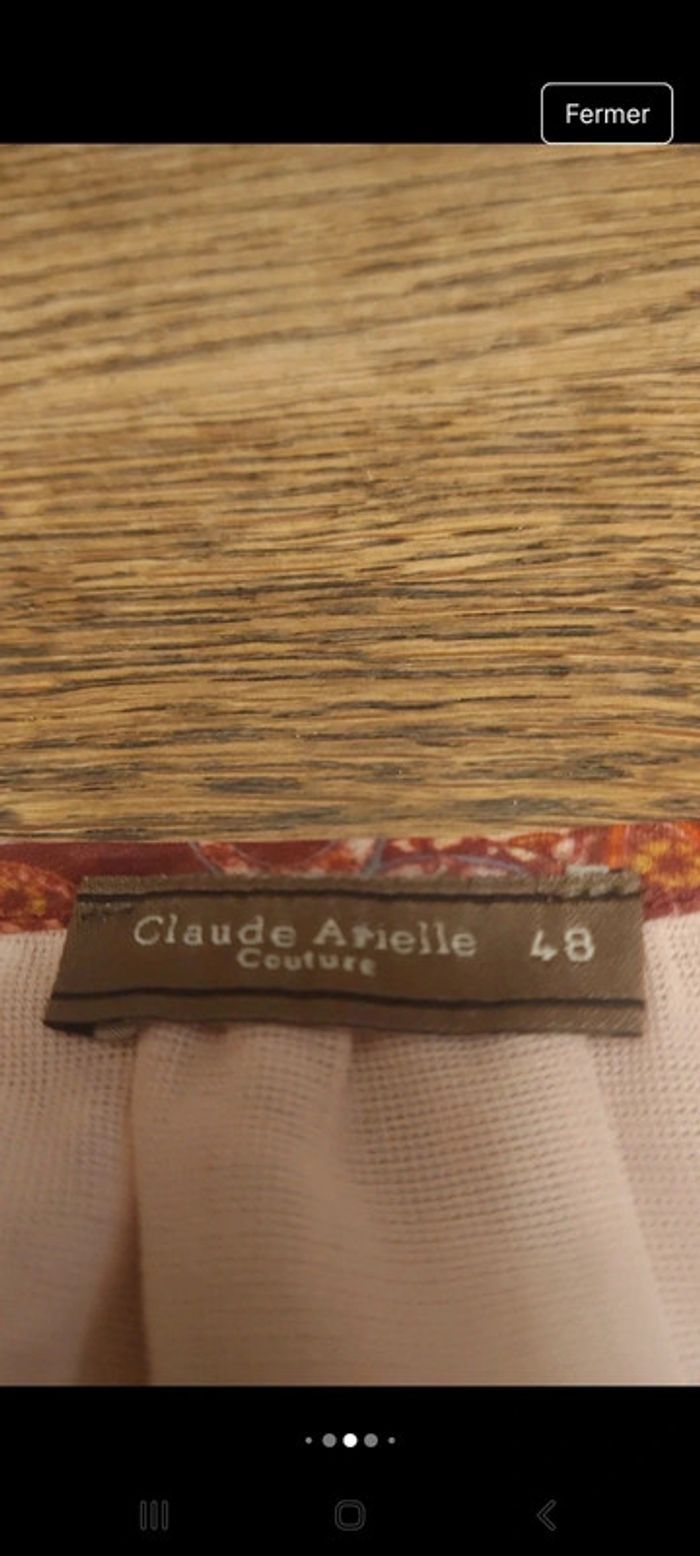 Jolie Blouse doublé Claude Arielle taille 48 - photo numéro 10