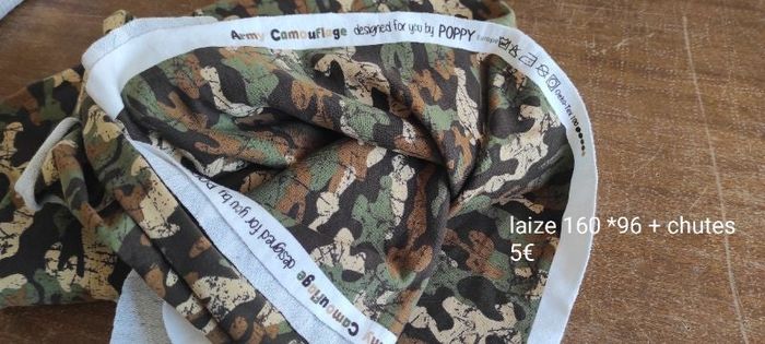 Tissus coton jersey camouflage