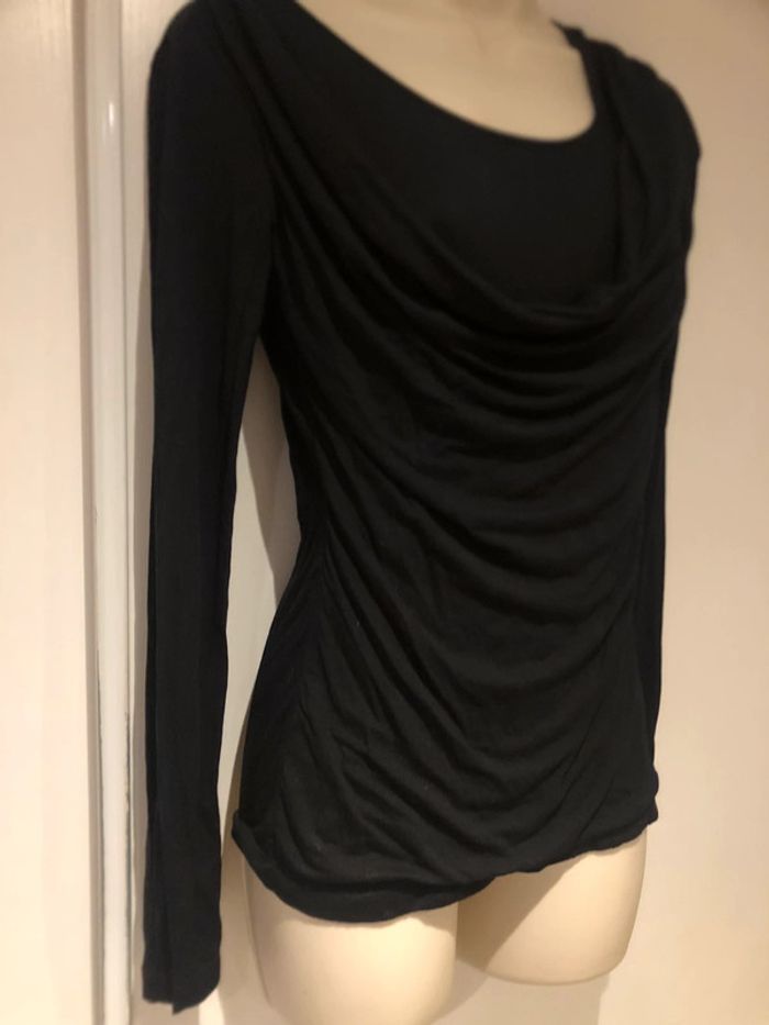 T-shirt taille 36T- habillé noir Mexx drapé - photo numéro 9