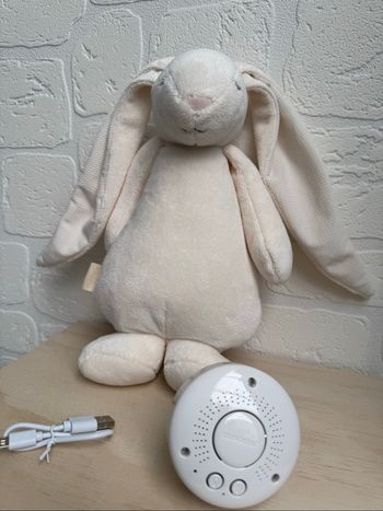 moonie veilleuse lapin crème