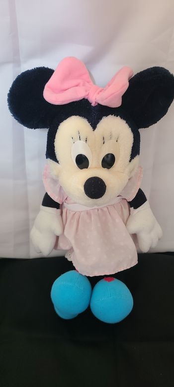 Peluche Minnie DISNEY Robe Rose Vintage 39 cm
