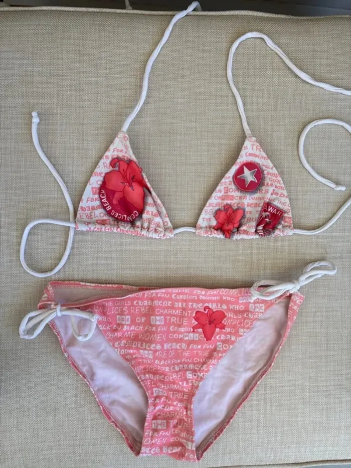 Maillot de bain 2 pièces rose