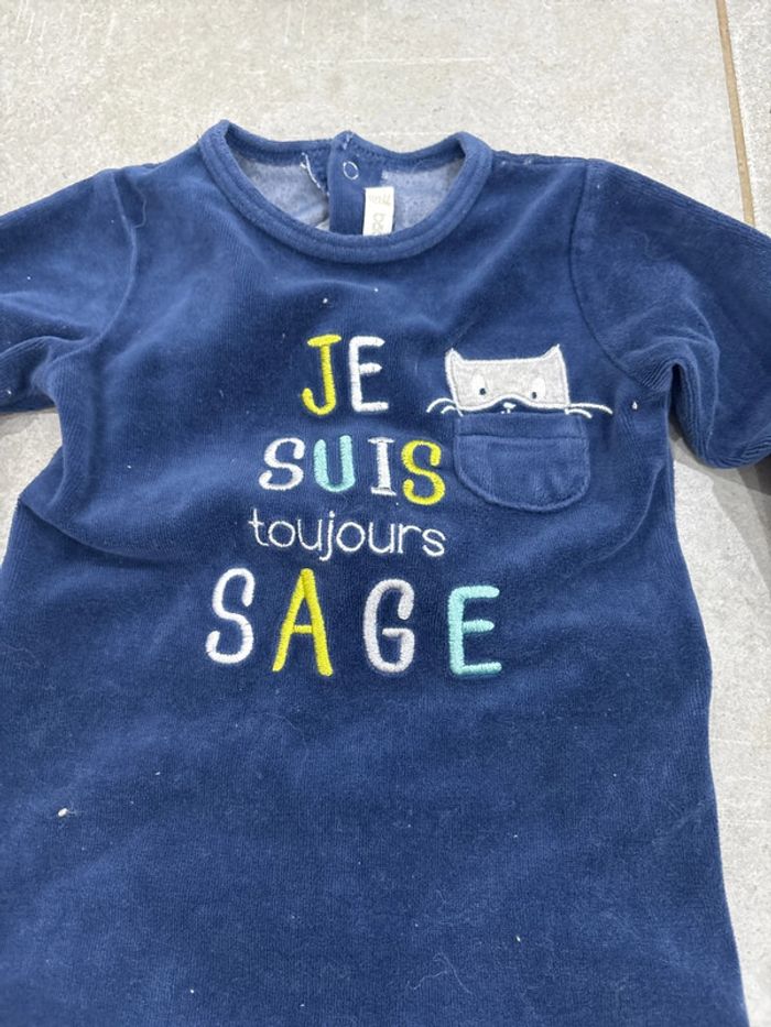 Pyjama bleu « toujours sage » - photo numéro 2
