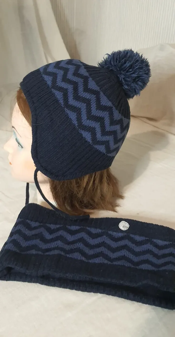 Bonnet et tour de coup "OB" enfant - photo numéro 3