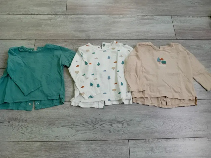 Lot de 6 t-shirts à manches longues taille 12 mois - photo numéro 5