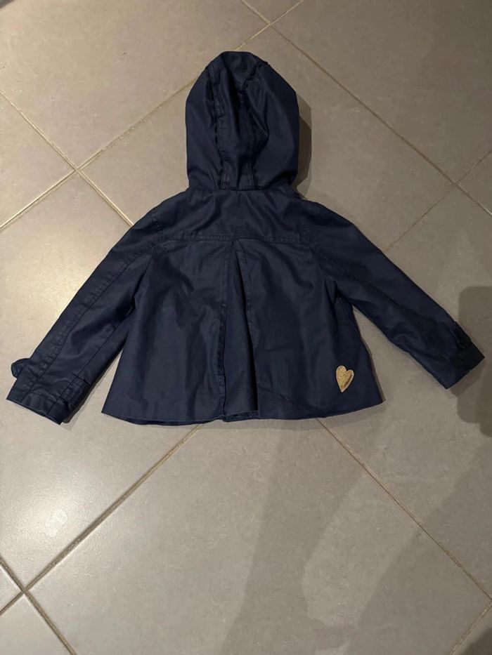 Imperméable / Trench / Manteau - Catimini - Cœur - Bleu marine - 3 ans - photo numéro 3