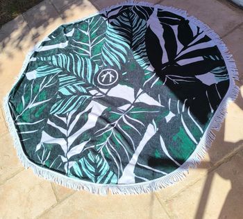 Serviette de plage ronde Cabaia exotique tropicale Bali