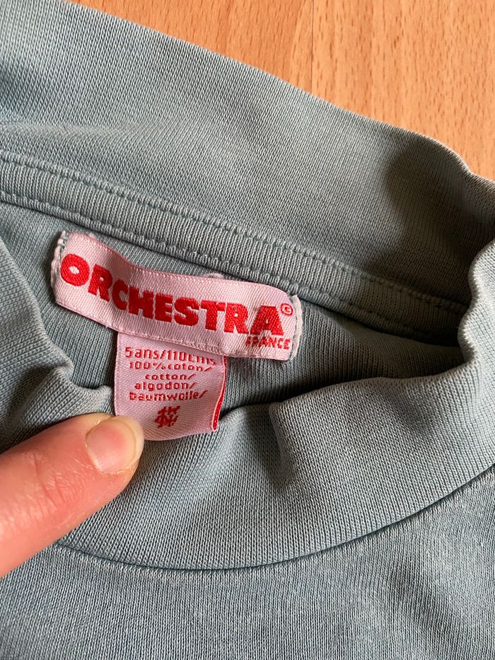 Joli sous-pull bleu ORCHESTRA T. 5 ans/110 cm garçon TBE - photo numéro 5