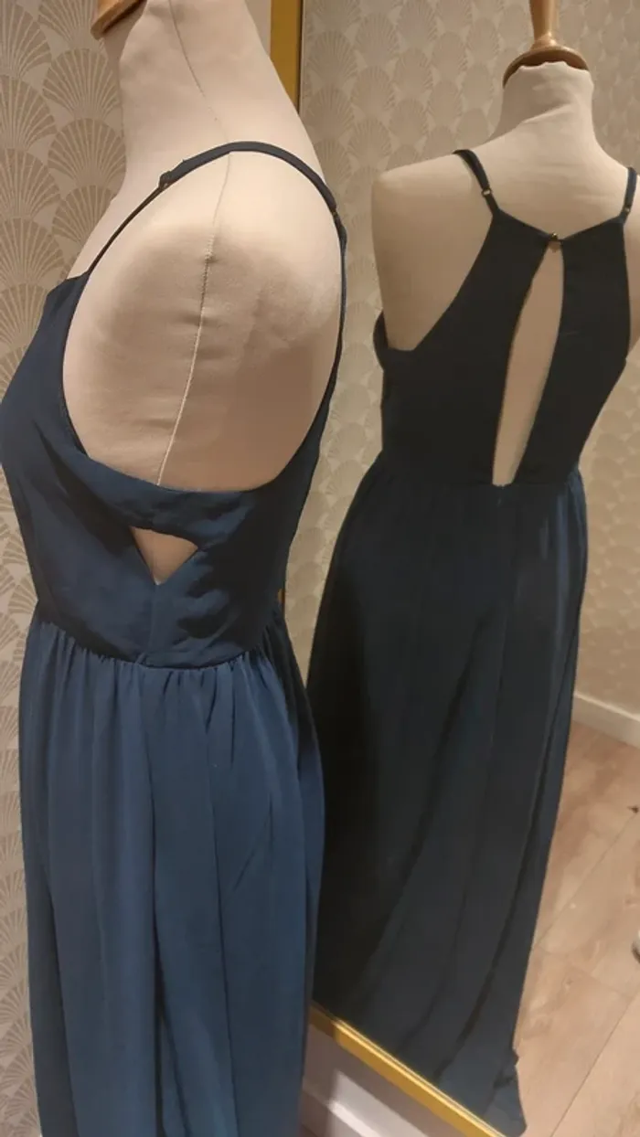 Robe chic cocktail bleue marine - photo numéro 3