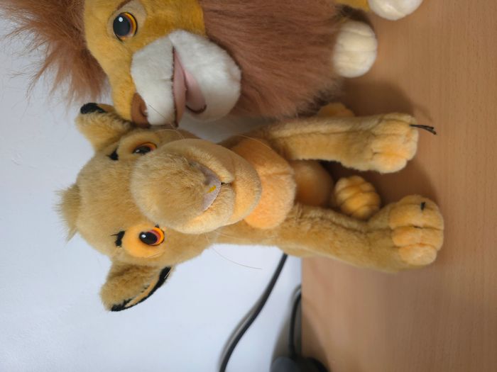 Lot 2 Peluche / Bundle 2 Plush Disney Le Roi Lion SimbaThe Lion King Vintage - photo numéro 3