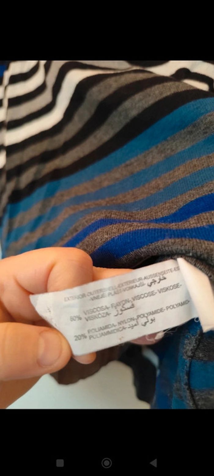 Sous pull rayé multicolore taille S - photo numéro 5