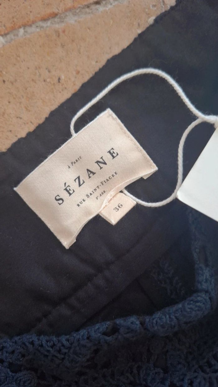 Pantalon Fausto Sézane – Bleu marine – T.36 – Neuf avec étiquette - photo numéro 5