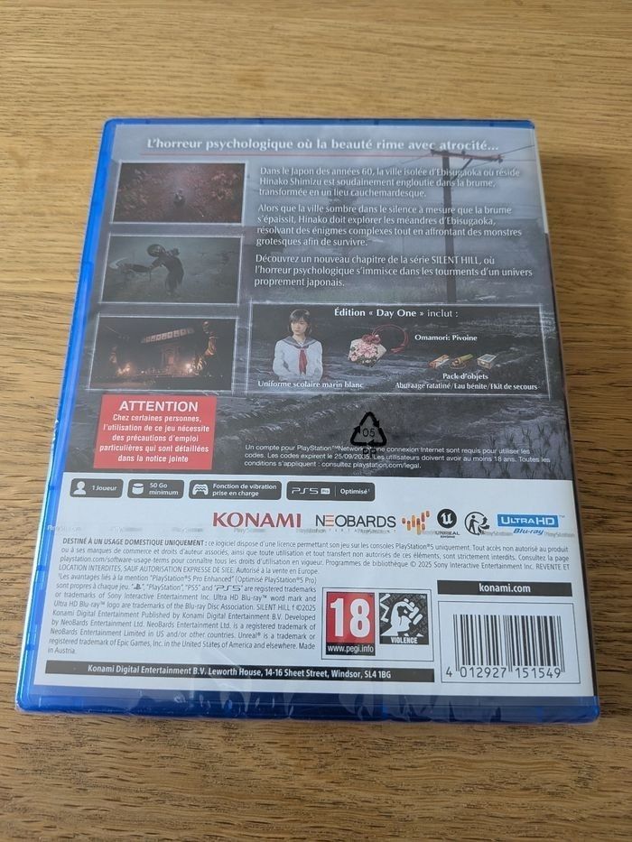Silent Hill f PS5 édition day one neuf sous blister - photo numéro 2