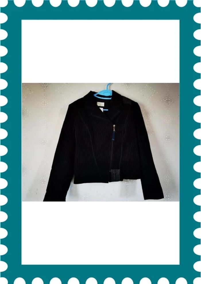 D2536 - veste zippée noire taille 44 - photo numéro 2
